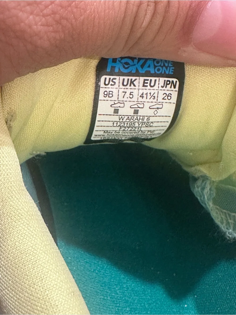 HOKA Arahi 6 Running / comfort Shoes Women’s Size 9.5 Yellow Pear/Sweet Corn